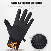 Męskie zimowe wodoodporne rękawiczki rowerowe Outdoor Sports Running Motorcycle Ski Touch Screen rękawiczki polarowe antypoślizgowe ciepłe pełne palce 2